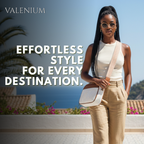 Valenium Cross Body Sling Bag (Brown & White)