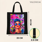 Valenium Retro Pop Printed Tote Bag