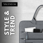 Valenium 15.6" Polyester Laptop Bag (Grey)