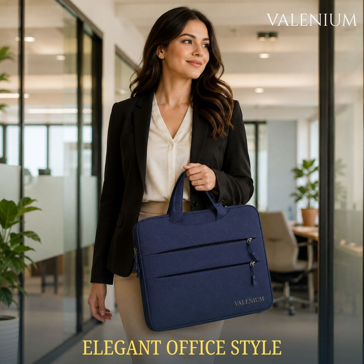 Valenium 15.6” Laptop Polyester Messenger Bag (Blue)