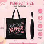 Valenium Certified Yapper Canvas Tote Bag