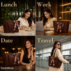 Valenium Coffee Brown Shoulder HandBag