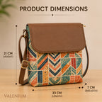 Valenium Patch Print Crossbody Sling Bag