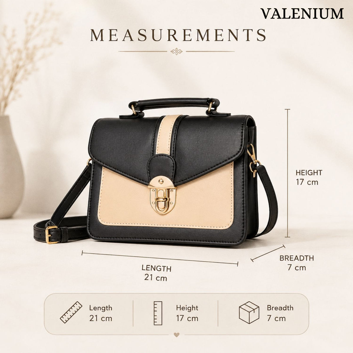 Valenium Sling Bag with Twist Lock