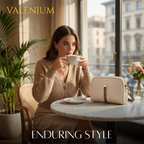 Valenium Faux Leather Crossbody Sling Bag (Beige)