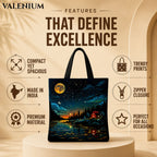 Valenium Celestial Serenity Canvas Tote Bag