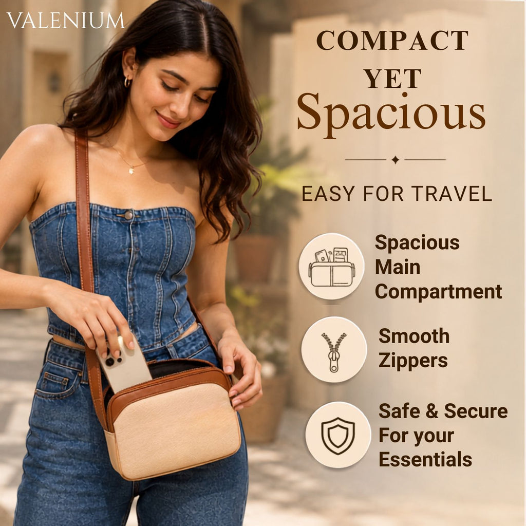 Valenium Dual-Tone Textured Sling Bag