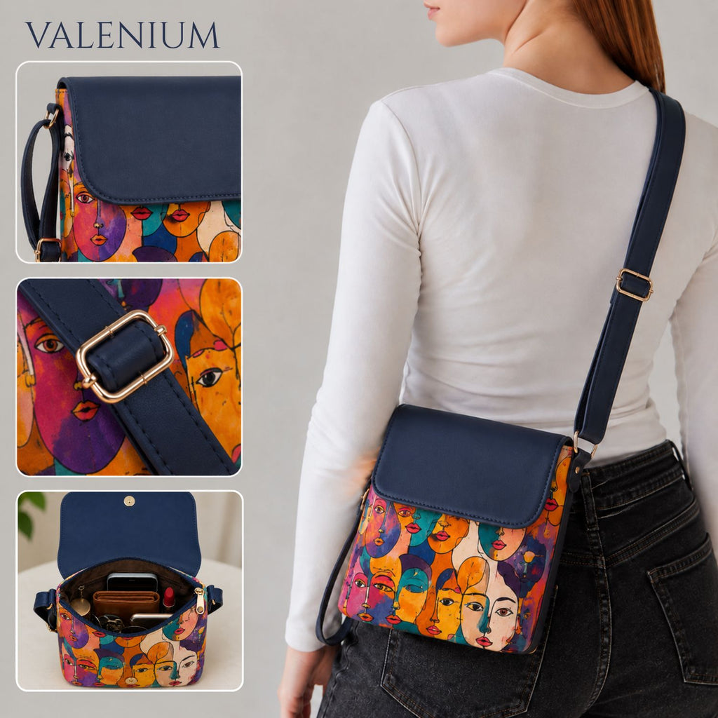 Valenium Abstract Crossbody Sling Bag