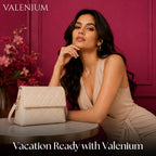 Valenium Nova Quilted Cross Body Sling Bag (Off White)