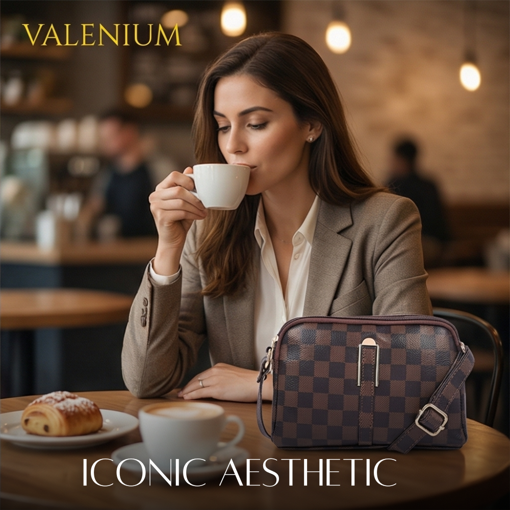 Valenium Crossbody Sling Bag (Brown)