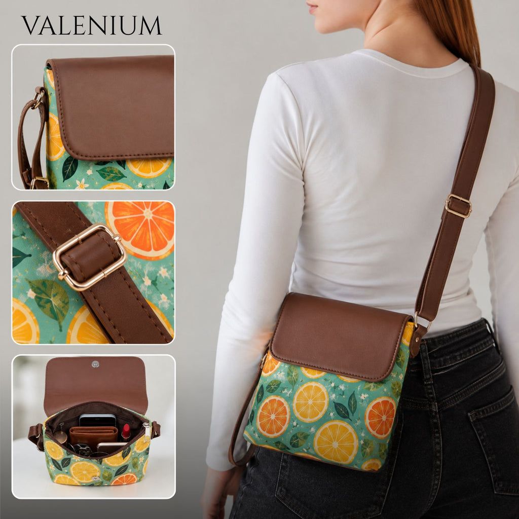 Valenium Citrus Crossbody Sling Bag