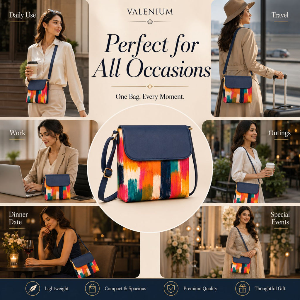 Valenium Colour Splash Crossbody Sling Bag