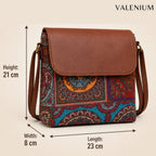 Valenium Printed Crossbody Sling Bag (Mulitcolor)