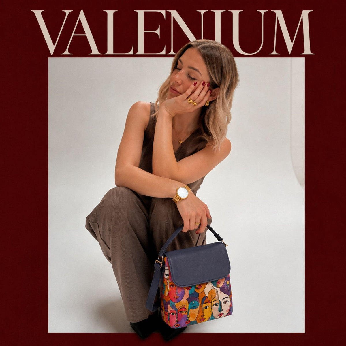 Valenium Abstract Crossbody Sling Bag