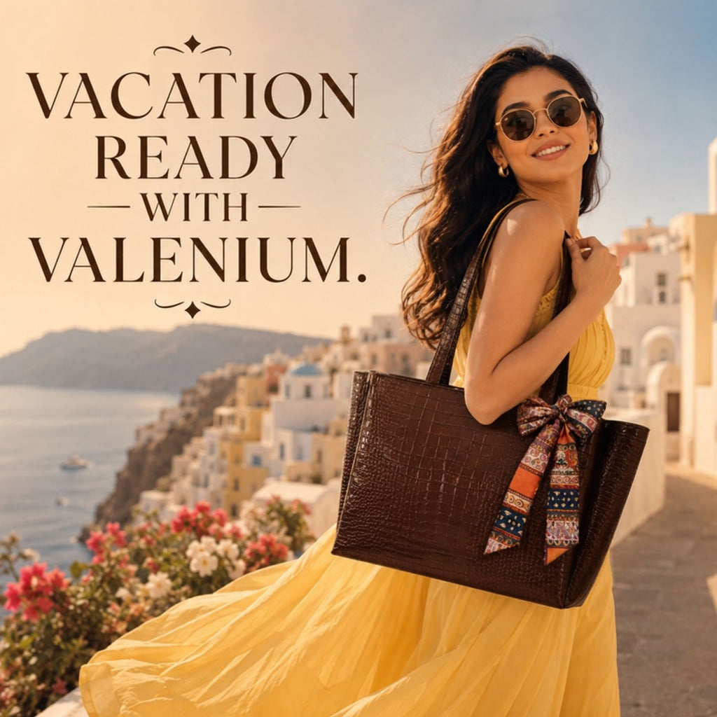 Valenium Coffee Brown Shoulder HandBag