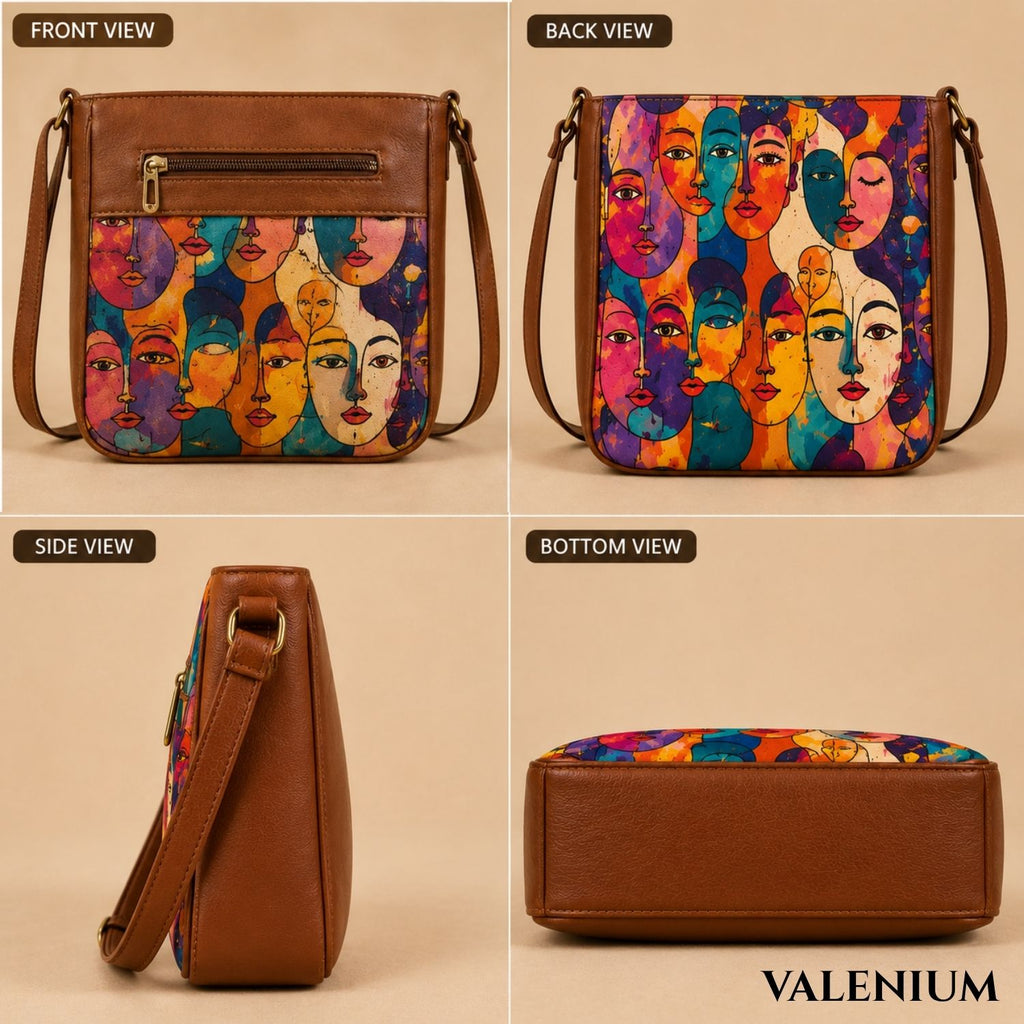 Valenium Colourful Expressions Cubism Sling Bag