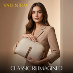Valenium Faux Leather Crossbody Sling Bag (Beige)