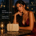 Valenium Clutch Sling Bag (Golden)