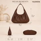 Valenium Half Moon Hobo Bag (Brown)