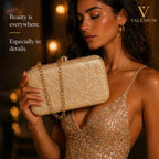 Valenium Clutch Sling Bag (Golden)