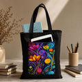 Valenium Swirling Floral Printed Tote Bag