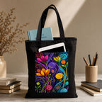 Valenium Swirling Floral Printed Tote Bag