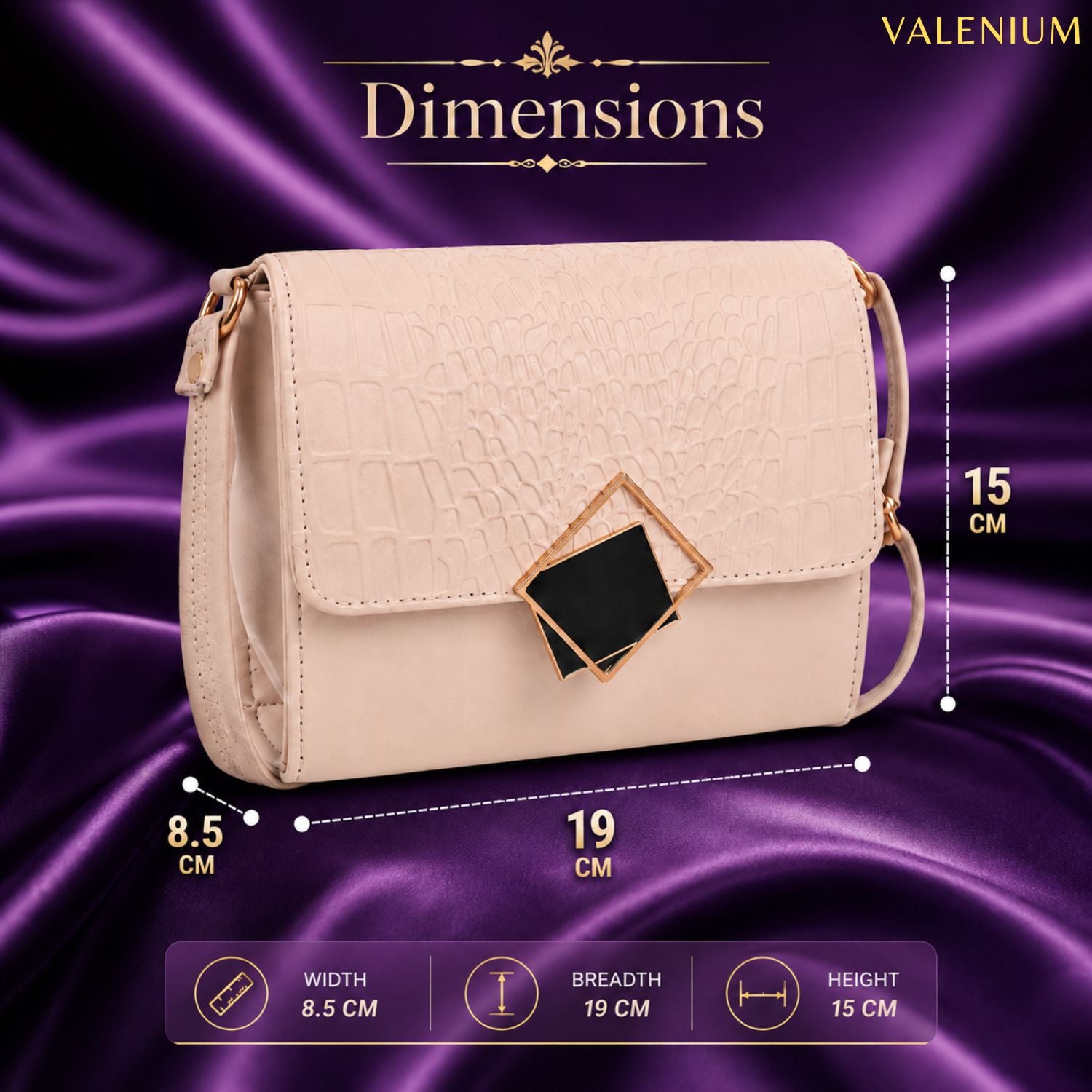 Valenium Sling Bag (Cream)