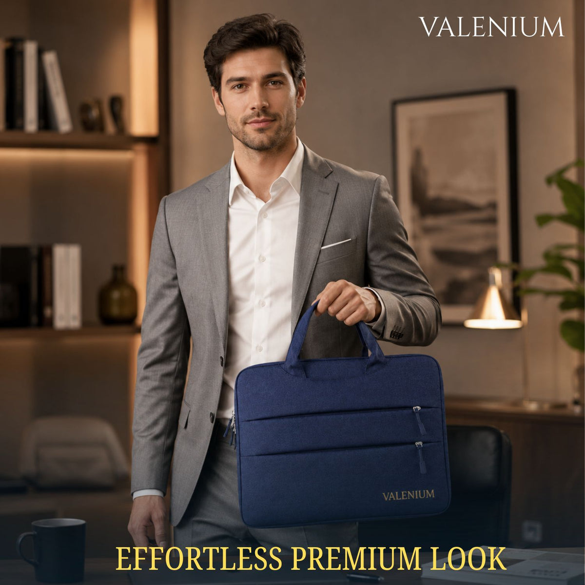 Valenium 15.6” Laptop Polyester Messenger Bag (Blue)