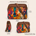 Valenium Women's Cubist Faces Sling Bag