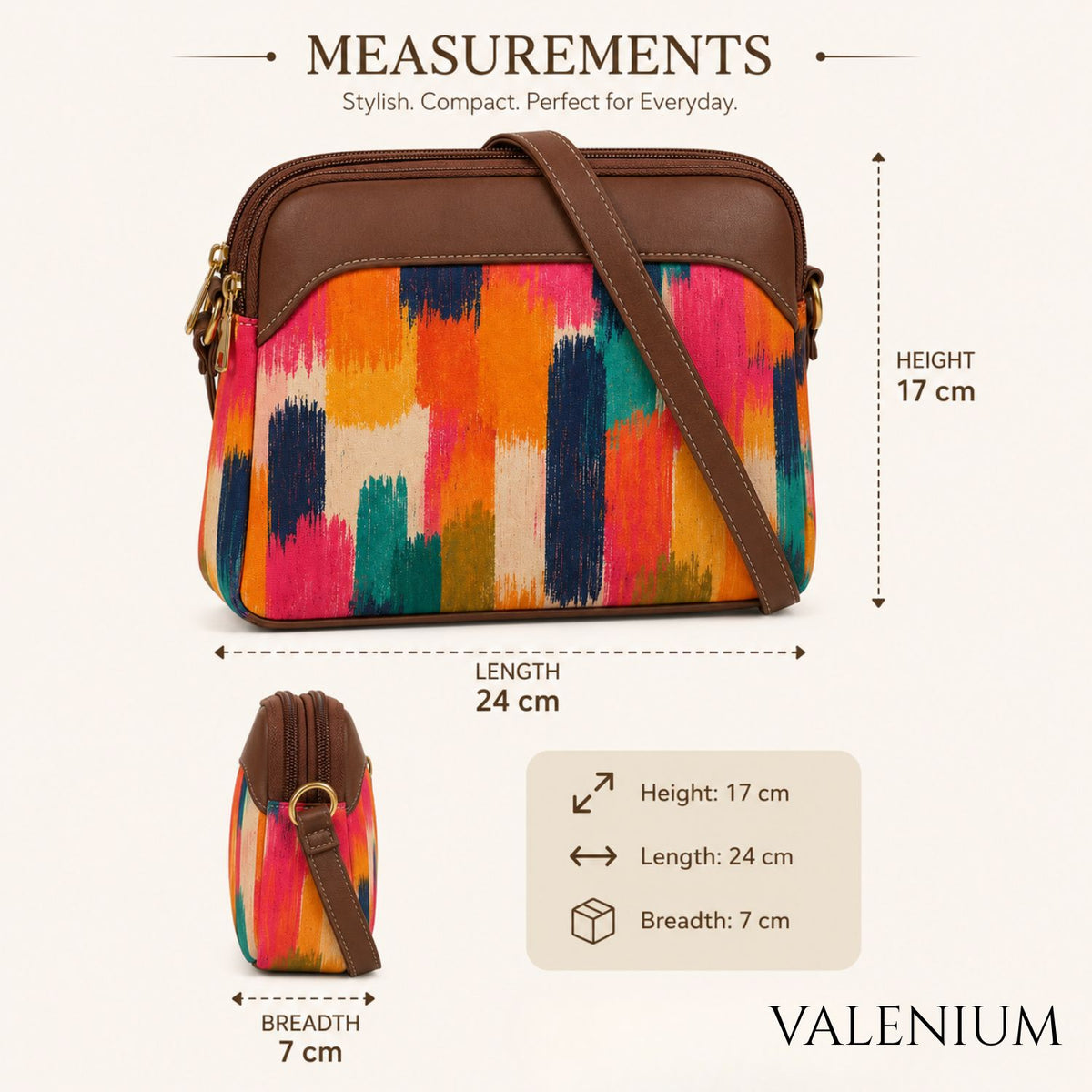 Valenium Abstract Splash Sling Bag