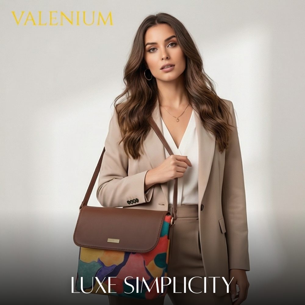 Valenium Printed Crossbody Sling Bag (Multicolour)