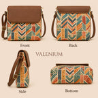 Valenium Patch Print Crossbody Sling Bag