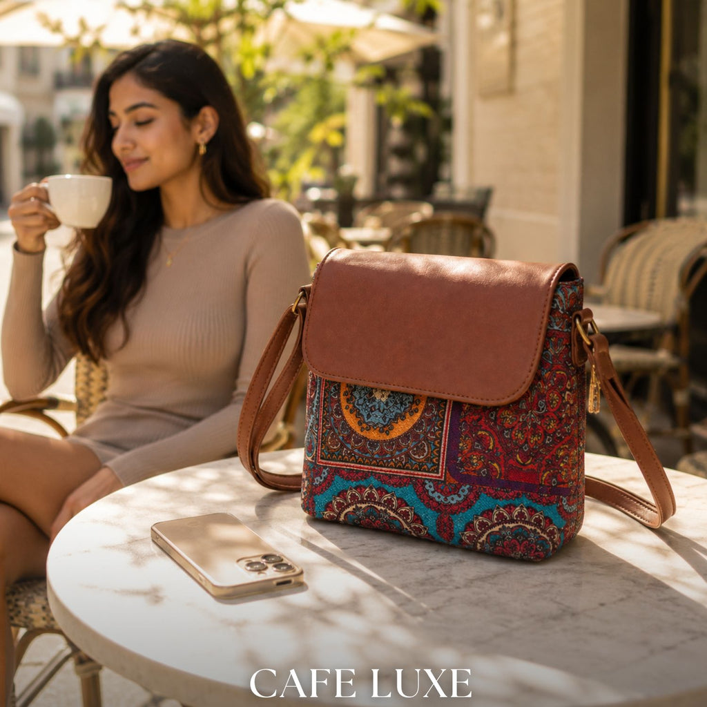 Valenium Printed Crossbody Sling Bag (Mulitcolor)
