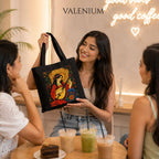 Valenium Bohemian Melody Muse Printed Tote Bag