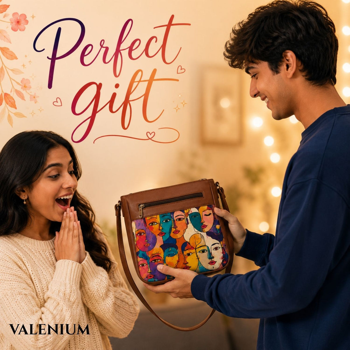 Valenium Colourful Expressions Cubism Sling Bag