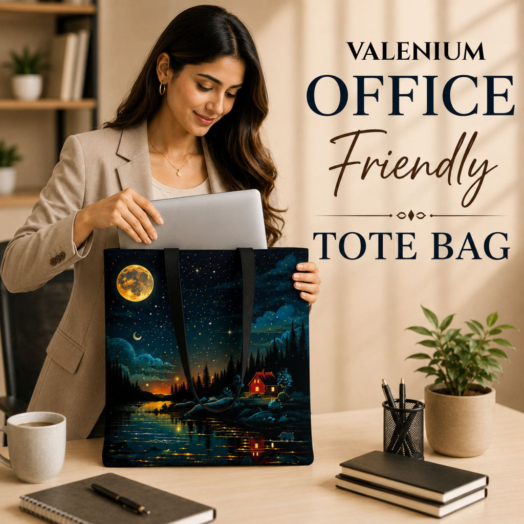 Valenium Celestial Serenity Canvas Tote Bag
