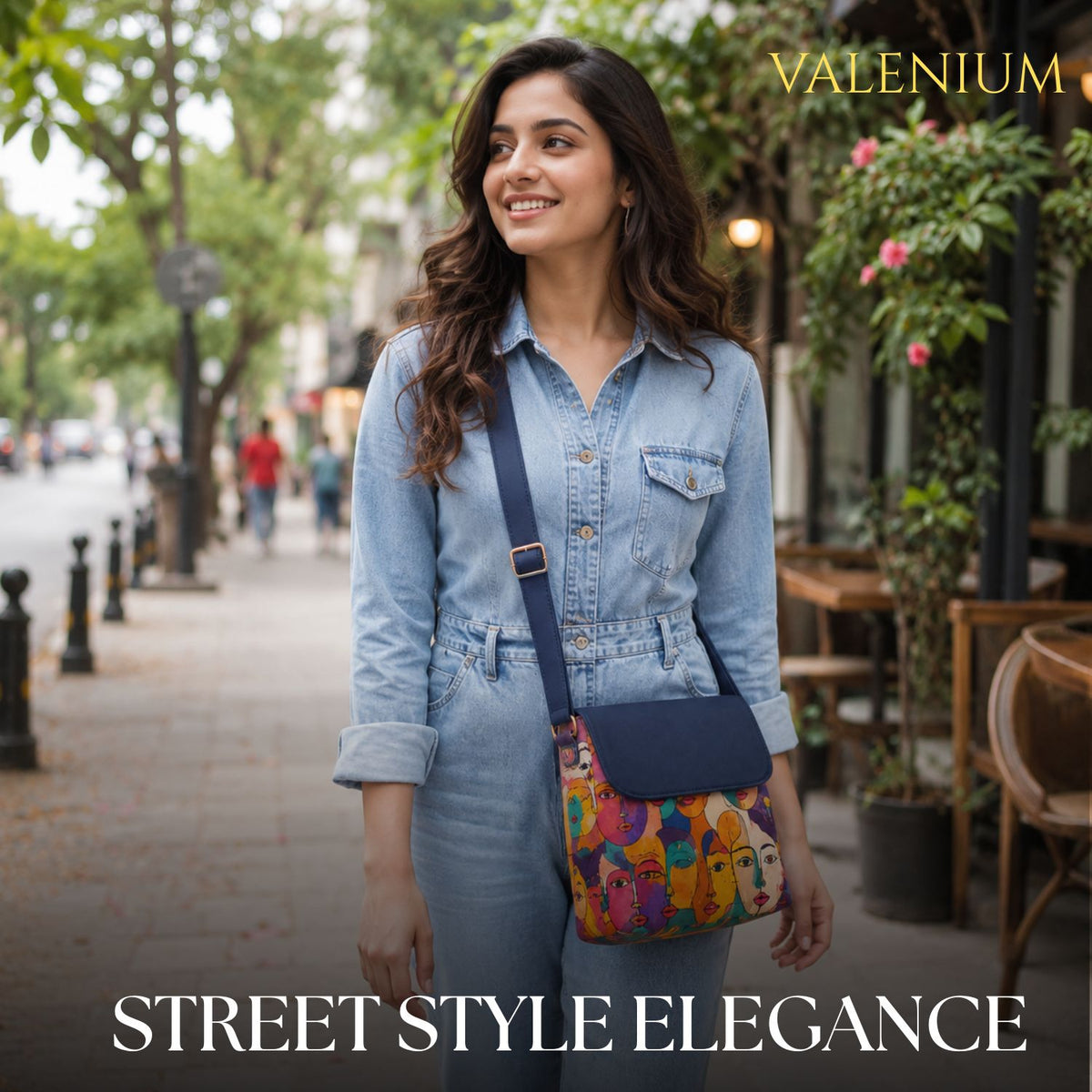 Valenium Abstract Crossbody Sling Bag
