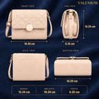 Valenium Quilted Sling Bag (Cream)