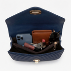 Valenium Striped Crossbody Sling Bag (Navy Blue)