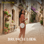 Valenium Flower Print Round Sling Bag (Sage Green)