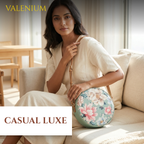 Valenium Flower Print Round Sling Bag (Sage Green)