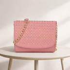 Valenium Laser Cut Crossbody Sling Bag (Pink)