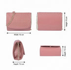 Valenium Laser Cut Crossbody Sling Bag (Pink)