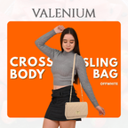 Valenium Women's Quilted Sling Bag (Off-White)
