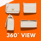 Valenium Women's Quilted Sling Bag (Off-White)