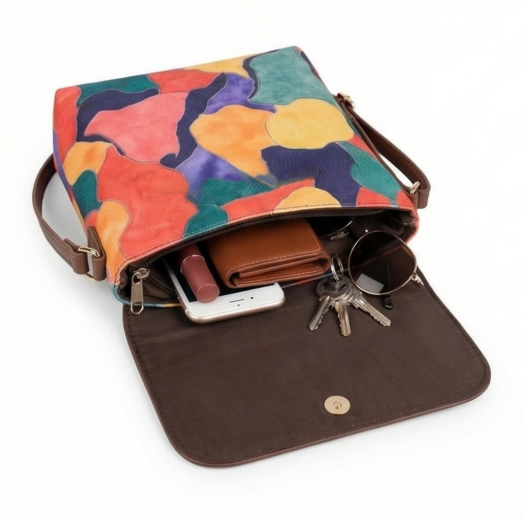Valenium Printed Crossbody Sling Bag (Multicolour)