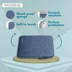 Valenium 11.6” Polyester Tablet Case Cover (Blue)