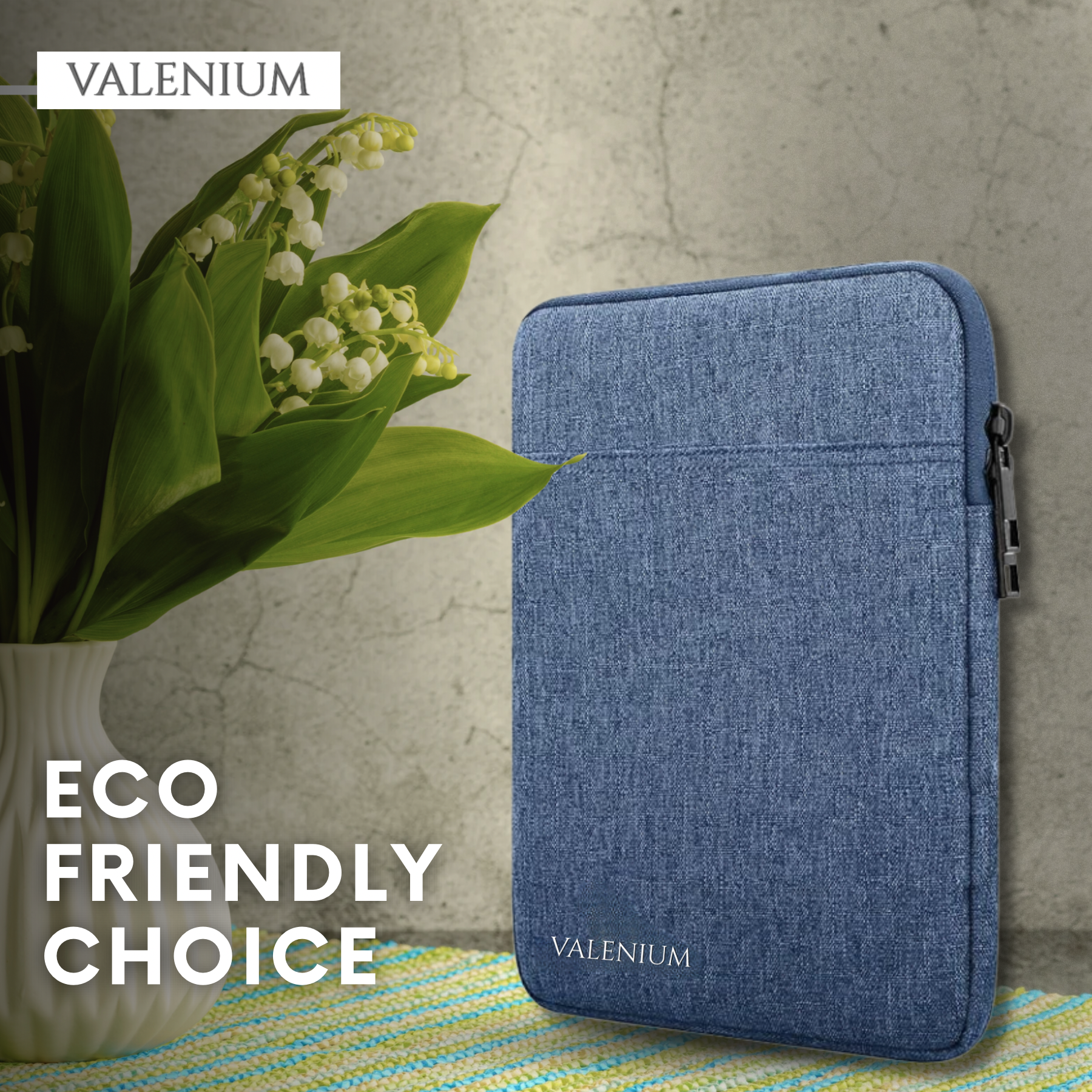 Valenium 11.6” Polyester Tablet Case Cover (Blue)