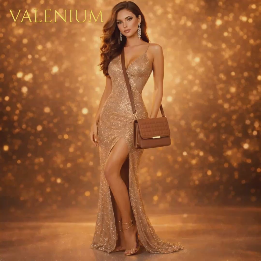 Valenium Satchel Sling Bag (Brown)