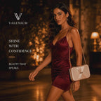 Valenium Bow Clutch Sling Bag (Golden)